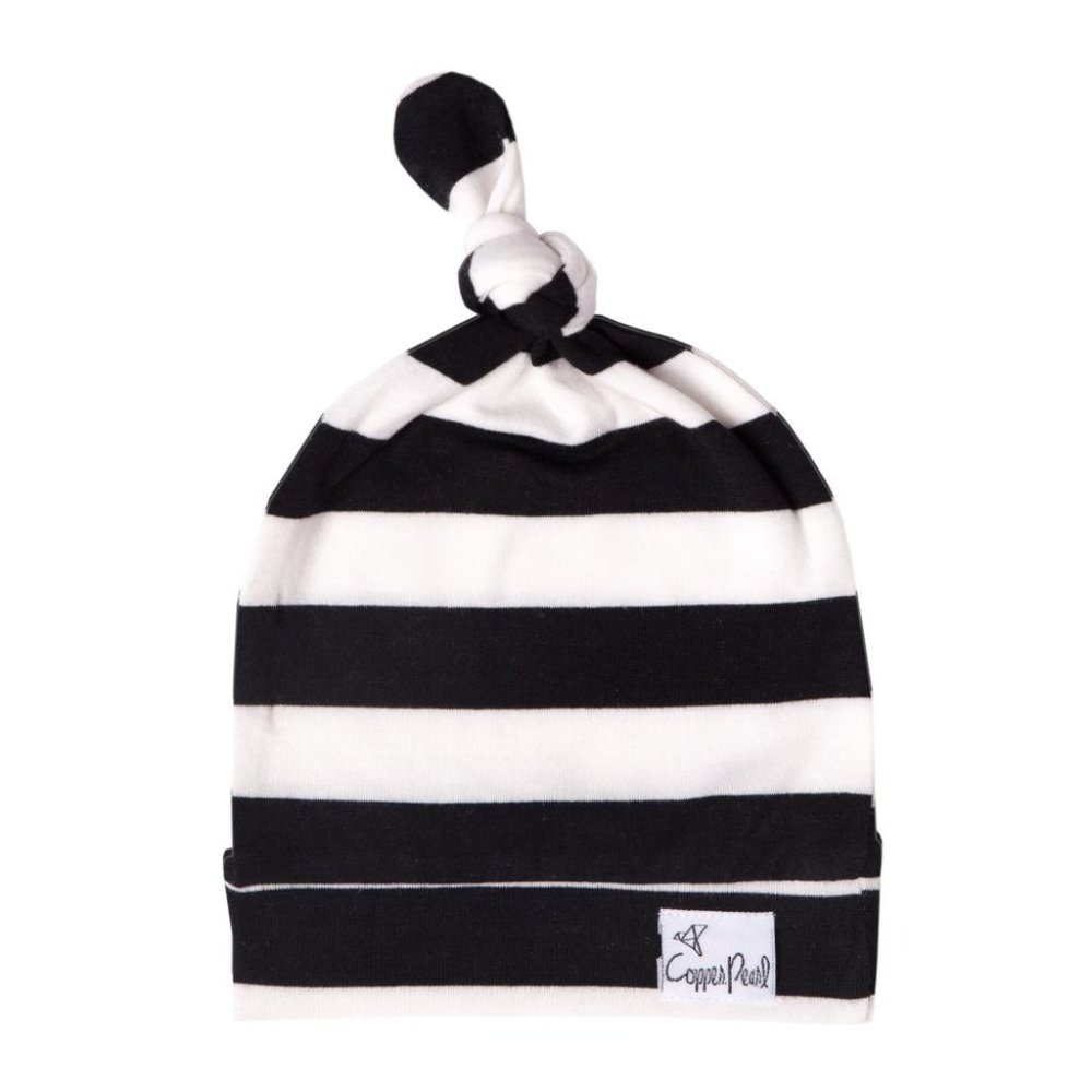 NWT Copper Pearl Infant Top Knot Hat Beanie Think Striped